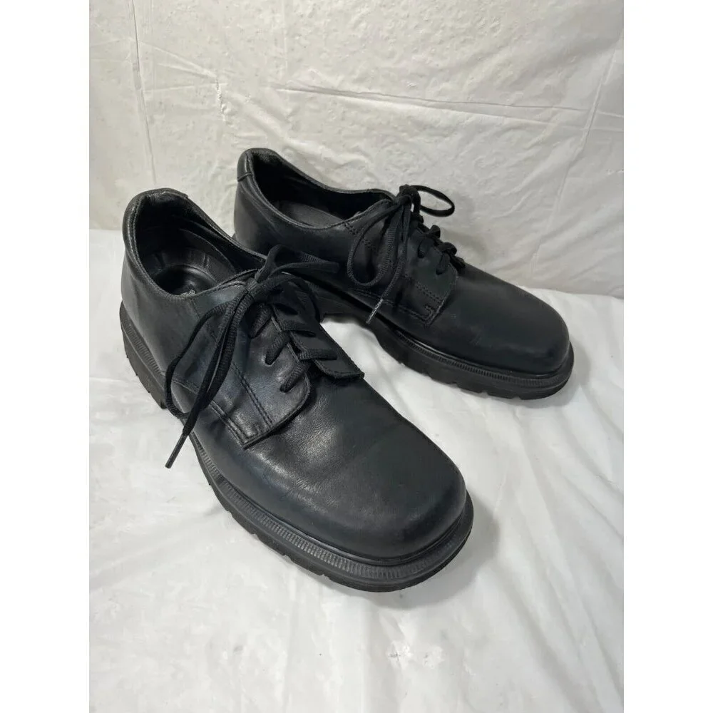 Dr Martens 9258 PLATFORM ENGLAND Black Leather Lace Up Shoes Men's SIZE 9